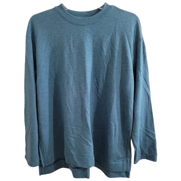 J. Jill Tops - PureJill J. Jill Stretch Knit Pullover Long Sleeve Shirt Large Heathered Blue